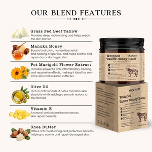 <span class=keywords><strong>Crema</strong></span> de sebo de <span class=keywords><strong>absorción</strong></span> <span class=keywords><strong>rápida</strong></span> de etiqueta privada, sebo de ternera batida alimentado con hierba con <span class=keywords><strong>crema</strong></span> <span class=keywords><strong>Hidratante</strong></span> <span class=keywords><strong>Corporal</strong></span> facial de miel - Product Image 2