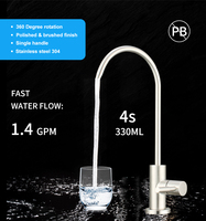 Robinet purificateur d'eau manuel à osmose inverse en acier inoxydable 304, rotation à 360 degrés, pour cuisine et usage domestique, design élégant, produit phare