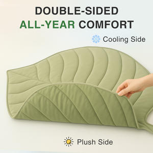 Tapis pour animaux de compagnie personnalisé en forme de feuille nouveau produit populaire personnalisé lavable en machine vente en gros - Product Image 4