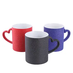 Taza de transferencia de calor de cerámica en blanco publicidad impresión foto Logo marca pareja cielo estrellado estrella Idioma taza que cambia de color