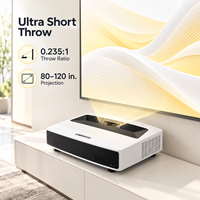 Projecteur laser UST CAAVITS OEM 0.235 4800lm WXGA 3LCD à ultra courte focale pour salle de réunion, fabricant de marque personnalisée