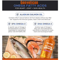 Huile de poisson pour animaux de compagnie de marque privée, liquide d'huile de poisson de saumon oméga 3 naturel, huile de saumon d'Alaska sauvage pure pour chiens chats