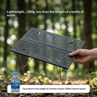 Table d'appoint pliante rectangulaire en alliage d'aluminium portable pour le camping et la cuisine en extérieur, légère, vente en gros transfrontalière