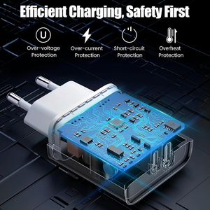 <span class=keywords><strong>Chargeur</strong></span> de bureau à charge rapide <span class=keywords><strong>USBC</strong></span> 20W 2 ports Type C avec certification CE FCC pour iPhone pour <span class=keywords><strong>Samsung</strong></span> pour Huawei pour Xiaomi - Product Image 2
