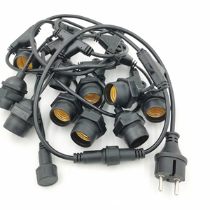 E26 E27 Waterproof Outdoor Light <b>Strings</b> IP65 LED Plastic Lamp Body For <b>Garden</b> Patio Farming Use - Product Image 2