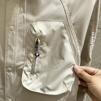 Veste de travail légère et coupe-vent en nylon et élasthanne pour homme, col chemise, personnalisable, faible MOQ, vente en gros