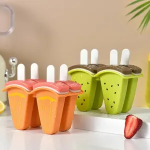 Eisform mit Abdeckung wassermelonenform Form DIY hausgemachtes Eis am Stielform gefrorener Saft Milch Küche Eis machen Werkzeuge