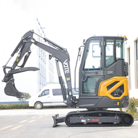 Envío Gratis Mini Excavadora de 3 Toneladas, 2 Toneladas, Motor Ce Euro5 Epa, Pequeña Excavadora de 3.5 Toneladas, Micro Excavadoras con Cucharón