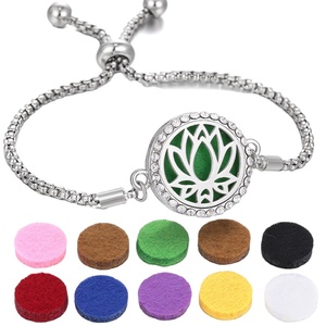 Bracelet diffuseur d'huiles essentielles en acier inoxydable, bracelet magnétique en cuir pour aromathérapie, bijoux pour hommes et femmes, cadeau - Product Image 2