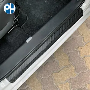 Pegatinas de fibra de carbono para coche, accesorios para umbral de puerta, Protector de desgaste, PH, 4 Uds.