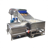 Laveuse commerciale à bulles d'air et à rouleaux brosse pour gingembre, patate douce et pommes de terre, pour usine de transformation alimentaire