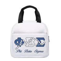 Sac à déjeuner personnalisé pour l'amitié des sœurs, design lettres grecques et perles, sac isotherme pour le camping en plein air et les voyages