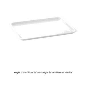 ถาดพลาสติก Giganplast ทรงสี่เหลี่ยม รุ่น Bianca X Alimenti ขนาด 36 x 25 x 2 ซม. อุปกรณ์โรงแรม ขายส่ง ภาชนะใส่อาหาร ขายส่ง - Product Image 3