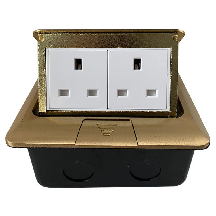 Modern Concealed Floor Socket Bs Standard Floor Electrical Outlet 6pin Socket Floor Socket