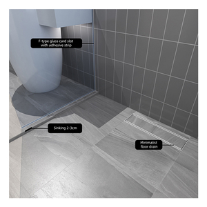Factory Price Customizable Length <strong>invisible</strong> <strong>Insert</strong> Tiles Aluminum Alloy Gold <strong>Floor</strong> <strong>Drain</strong> for Home - Product Image 4