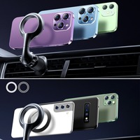 Support magnétique pour téléphone de voiture MagSafe, fixation sur grille d'aération, rotation à 360° °   Support de téléphone à charge sans fil avec aimant puissant rotatif pour iPhone universel