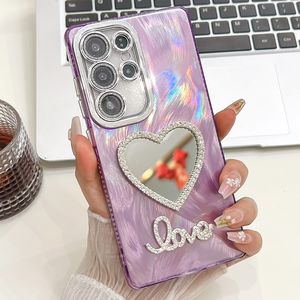 Funda de espejo de diamante de lujo para <span class=keywords><strong>Iphone</strong></span> 16E 16 15 14 Pro <span class=keywords><strong>13</strong></span> Pro Max Bling Plating IMD funda de teléfono Love Cat Protector de lente de cámara - Product Image 2