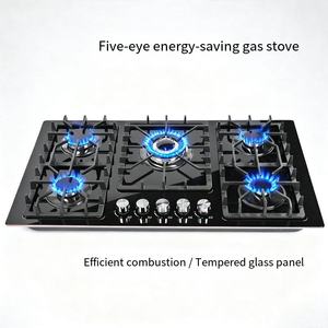 <span class=keywords><strong>Piano</strong></span> <span class=keywords><strong>Cottura</strong></span> a Gas a 5 Fuochi <span class=keywords><strong>con</strong></span> Design Integrato, Superficie in Vetro per Hotel - Product Image 6