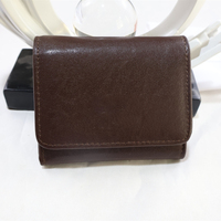 Dompet Kartu Mini Kulit Ringan Mewah Desainer Baru untuk Wanita, Dompet Lipat Dua
