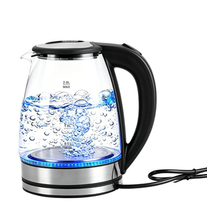 Bouilloire électrique en verre 2,0 L 1500 W avec lumière LED 360° °   Base sans fil à arrêt automatique CE/GS/CB, disponible en version OEM, qualité hôtelière - Product Image 1