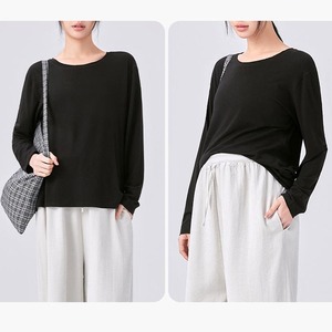Camiseta de Maternidad YIYI con Cuello Redondo, Ligera y Holgada, Camiseta Interior para Lactancia, <span class=keywords><strong>Blusa</strong></span> Cómoda de <span class=keywords><strong>Manga</strong></span> Larga - Product Image 6