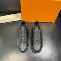 Baskets plateforme en cuir grain croco de haute qualité pour hommes, style designer, à lacets, semelle épaisse, chaussures décontractées et habillées pour le printemps et l'automne