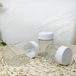 Frasco redondo hermético seguro botella transparente frasco de vidrio concentrado resistente a los niños con tapa CR - Product Image 2