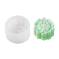 ZIMU DIY Traditionelle Chinesische Blumenform für Mondkuchen zum Mittherbstfest, Silikonform mit Lotusdesign, Umweltfreundlich und Wiederverwendbar für Eiskuchen