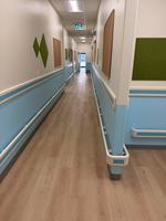 Rampe d'Accès Hospitalière 140mm en Aluminium Antibactérien PVC 1.4mm-2.0mm pour Couloir