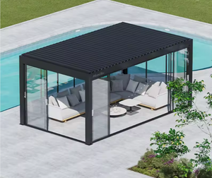 ห้องอาบแดดอลูมิเนียมกลางแจ้งสำหรับบ้านแบบทันสมัยพร้อ<span class=keywords><strong>ม</strong></span>หลังคาแบนแผงผนังที่ยอดเยี่ยมสำหรับใช้ใน<span class=keywords><strong>โรงแรม</strong></span>และสวนสาธารณะ - Product Image 2