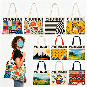 Alltags gebrauch Geschenk anpassbare einfarbige Schulter Plain benutzer definierte Logo Leinwand Einkaufstasche Baumwolle mit personal isiertem Design - Product Image 1