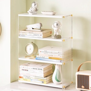 Desktop <b>shelf</b>, small bookshelf, multi-tiered storage <b>rack</b>, cup holder, tiered organizer, storage <b>rack</b>, minimalist office - Product Image 2