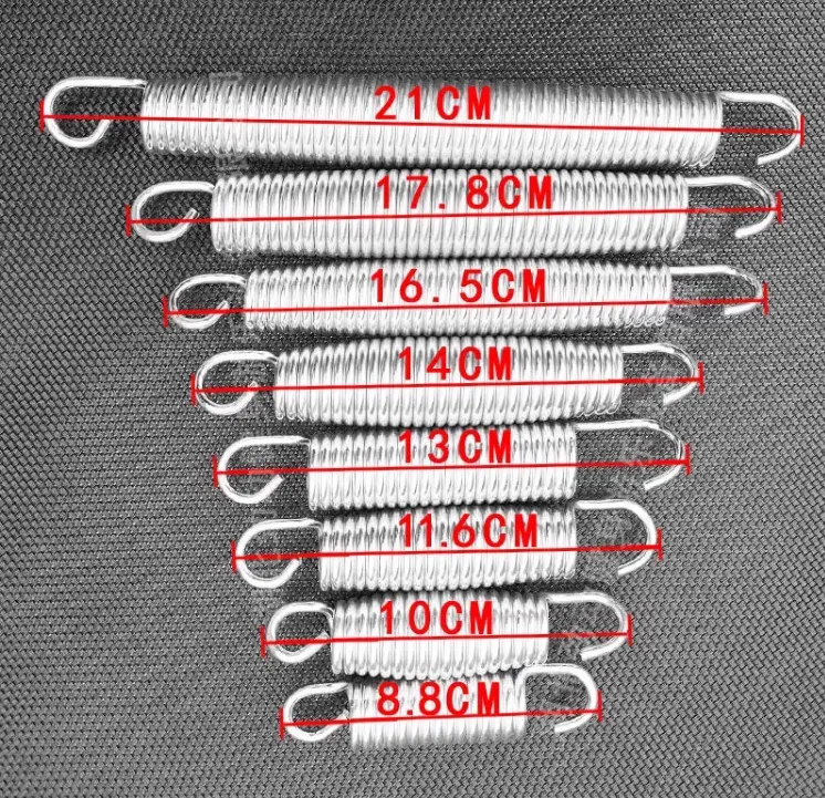 Resorte de trampolín de tensión de doble gancho personalizado de fábrica de alta calidad