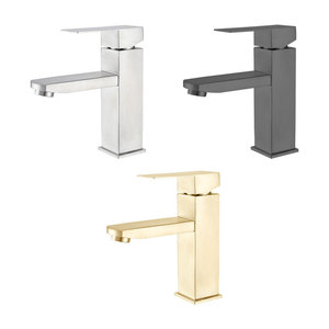 <span class=keywords><strong>Grifo</strong></span> <span class=keywords><strong>de</strong></span> <span class=keywords><strong>Lavabo</strong></span> Cuadrado <span class=keywords><strong>de</strong></span> Acero Inoxidable 304 <span class=keywords><strong>con</strong></span> Acabado Cepillado, Mezclador <span class=keywords><strong>de</strong></span> Agua Fría y Caliente, Montado en el Tapa del <span class=keywords><strong>Lavabo</strong></span> - Product Image 6