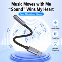 Adaptador de Auriculares Tipo-C a 3.5mm, Cable Convertidor de Audio Digital para Teléfonos Android y Apple, Novedad 2026