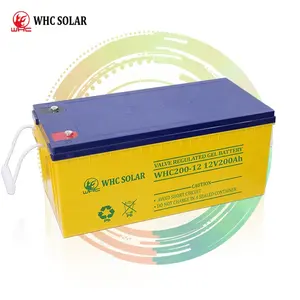 Whc太阳能深循环AGM 12V 100Ah 120Ah 150Ah 200Ah 250Ah凝胶太阳能储能系统电池出厂价格