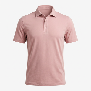 Polo de Golf de Punto Jersey para Hombre |   Tono Rosa Polvoriento Suave al Tacto |   Cuello Extendido, Corte Entallado y Elegante |   Anti-UV, Elástico en Cuatro Direcciones - Product Image 1