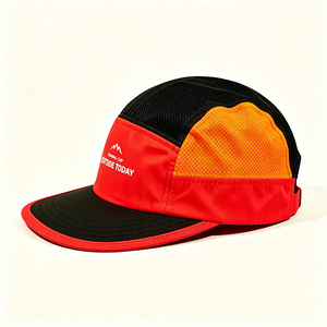 Gorra de running de 5 paneles de mezclilla de secado rápido, gorra de campamento para exteriores, logotipo personalizado, gorra deportiva ligera y transpirable, unisex, para viajes de verano, informal - Product Image 6