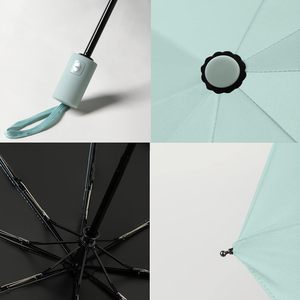 Custom Logo Wholesale Three-Folding Branded Coloured Classic Rubber Portable Rain Automatic <b>Windproof</b> Advertising <b>Umbrella</b> - Product Image 3