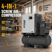 Compresseurs d'air industriels à vis rotative à économie d'énergie profonde 7.5Kw 10HP 7/8/10/12bar pour machine de découpe laser et trieur de couleurs