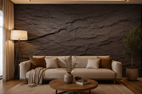 Panneau mural en pierre de champignon 3D en PU, imperméable, ignifuge, léger, revêtement en faux rocher, décoration intérieure et extérieure