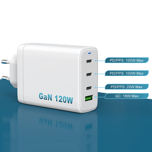 El mejor cargador de escritorio 3C1A Gan de 120W PD Usb C de <span class=keywords><strong>carga</strong></span> <span class=keywords><strong>rápida</strong></span> EU UK KR personalizado tipo C cargador de teléfono Gan para teléfono tableta - Product Image 1