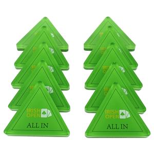 Botón de póker personalizado de alta calidad, Cartucho de <span class=keywords><strong>casino</strong></span> de acrílico triangular, con diseño <span class=keywords><strong>gratis</strong></span> de logotipo personalizado - Product Image 5