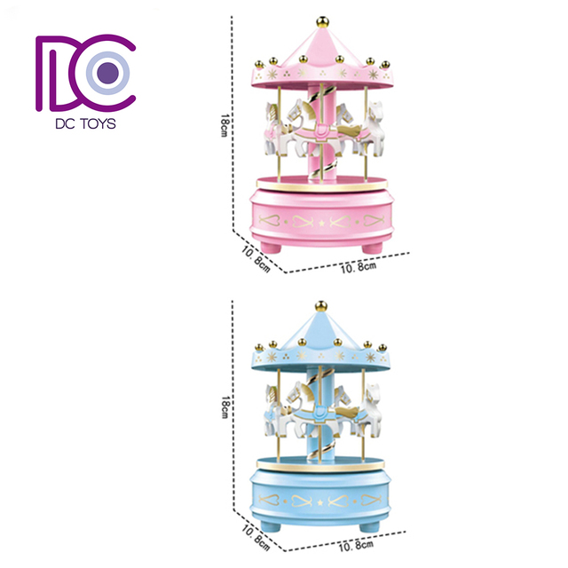 Carousel Music Box Birthday Gift High Quality Music Box W/Light