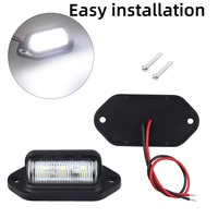 Feux latéraux de camion à LED 6LED 12v/24v, 6000K, feux de plaque d'immatriculation pour voiture, remorque, SUV, camion, nouveau feu de plaque d'immatriculation, feu arrière