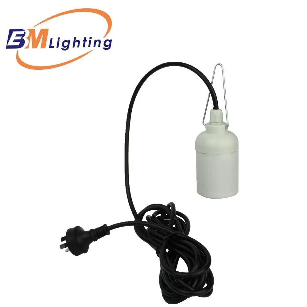 E27 E40 Halogen-LED-Lampen fassung aus Keramik mit Netz kabel