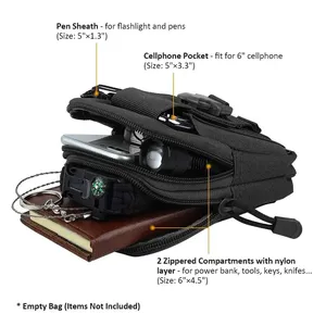 Sacs de ceinture tactiques multifonctionnels pour équipement de plein air, gadgets, outils, pochettes EDC, randonnée, chasse, Molle, pochette pour téléphone portable - Product Image 3