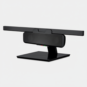 CLIP Cyber Acoustics Barre de haut-parleur alimentée par USB Armoire en verre stéréo CA-2890 Télécommande AirPlay noire Pince facilement Ordinateur - Product Image 1