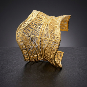 Bracelet Kada Traditionnel Orthodoxe pour Mariage, Plaqué Or 14K 18K 24K, Bijou en Laiton Ouvert, Vente en Gros - Product Image 6