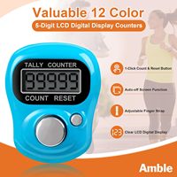 Compteur électronique de doigt pour usage domestique, 5 chiffres, écran LCD numérique, compteur de boutons LED pour le golf, vente en gros
